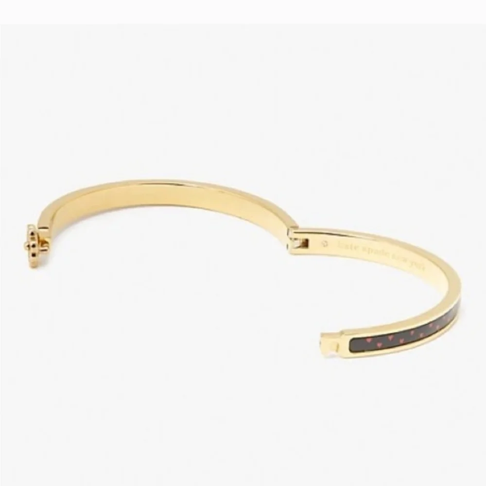 🖤🔹️Kate Spade 🔹️Heritage Spade Flower Thin Hinged Bangle - Picture 3 of 4